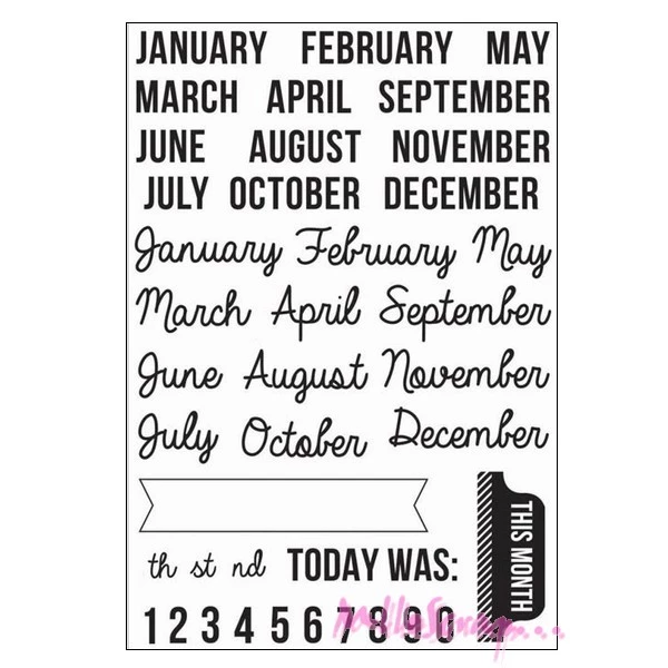 Promo 😍 Tampon Transparent Tampons Transparents - Months - Kaisercraft - 30 Pièces 🎁 1 Promo 😍 Tampon Transparent Tampons Transparents - Months - Kaisercraft - 30 Pièces 🎁