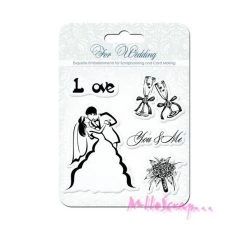 Acheter ✨ Tampon Transparent Tampons Transparents Mariage - Scrapberry's - 5 Pièces ✔️