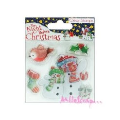 Nouveau 🎉 Helz Cuppleditch Tampon Transparent Tampons Transparents - NOEL - 4 Pièces 🛒