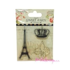 Acheter ⭐ Tampon Transparent - Dovecraft - Sweet Paris - 3 Pièces ⌛