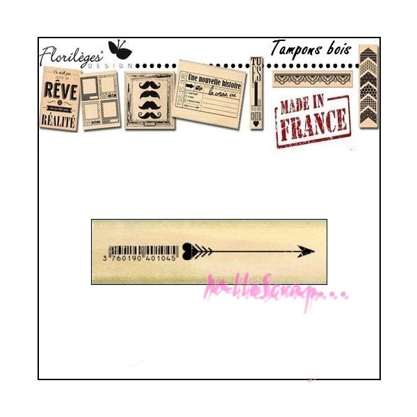 Offres ⌛ Tampon Bois - Florilèges Design - Flèche 🤩 1 Offres ⌛ Tampon Bois - Florilèges Design - Flèche 🤩