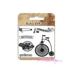 Meilleure affaire ⭐ Tampon Transparent Tampons Transparents Vélo Vintage - Scrapberry's - 6 Pièces ✔️