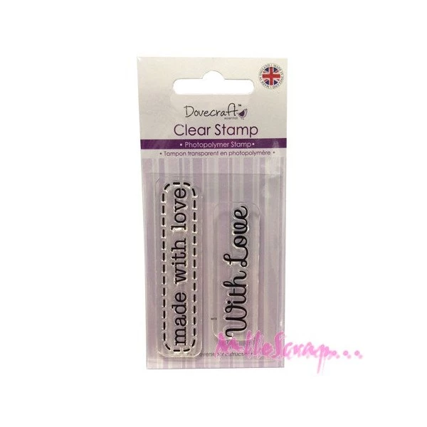 Sortie 🔥 Tampon Transparent Made With Love - Dovecraft 🎁 1 Sortie 🔥 Tampon Transparent Made With Love - Dovecraft 🎁