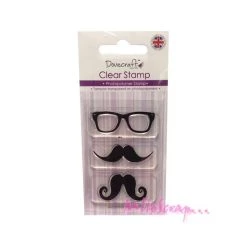 Remise 🔔 Tampon Transparent Moustaches - Dovecraft - 3 Pièces 💯