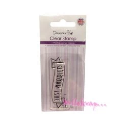 Meilleur prix ⭐ Tampon Transparent Just Married - Dovecraft 😀