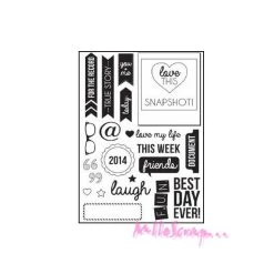 Les meilleures critiques de 👍 Tampon Transparent Tampons Transparents - Polaroid - Kaisercraft - 24 Pièces 👍