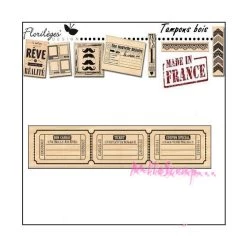 Coupon 👏 Tampon Bois - Florilèges Design - Trois Tickets 👏