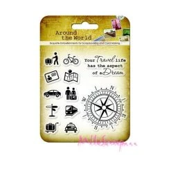 Grosses soldes ⭐ Tampon Transparent Tampons Transparents Voyage - Scrapberry's - 12 Pièces ⭐