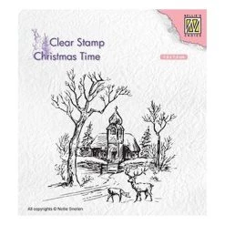Bon marché 🔔 Tampon Transparent Clear Stamp Scrapbooking Nellie's Choice CERF EGLISE 027 😍