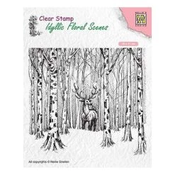 Meilleure affaire 🥰 Tampon Transparent Clear Stamp Scrapbooking Nellie's Choice CERF DANS FORET 017 🛒