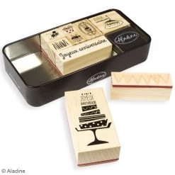Acheter 🔔 Aladine Tampon Bois Coffret Tampons En Bois - Anniversaire - 9 Tampons Et 1 Encreur 🧨 -Tampons scrap Soldes unnamed file 1107