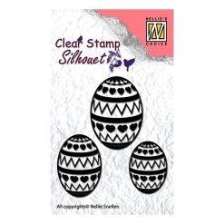 Le moins cher 🛒 Tampon Transparent Clear Stamp Scrapbooking Nellie's Choice Pâques ŒUF 028 ✔️