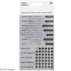Promo 💯 Rico Design Tampon Transparent Bullet Journal - Calendrier Machine à écrire - 79 Pcs 🔔