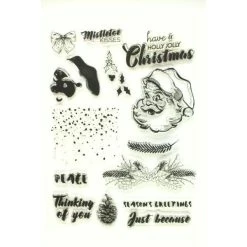 Meilleur prix ⌛ Boutique D'isacrea Tampon Transparent 15 Tampons En Silicone Transparent Motifs : Elements De Noel ⭐