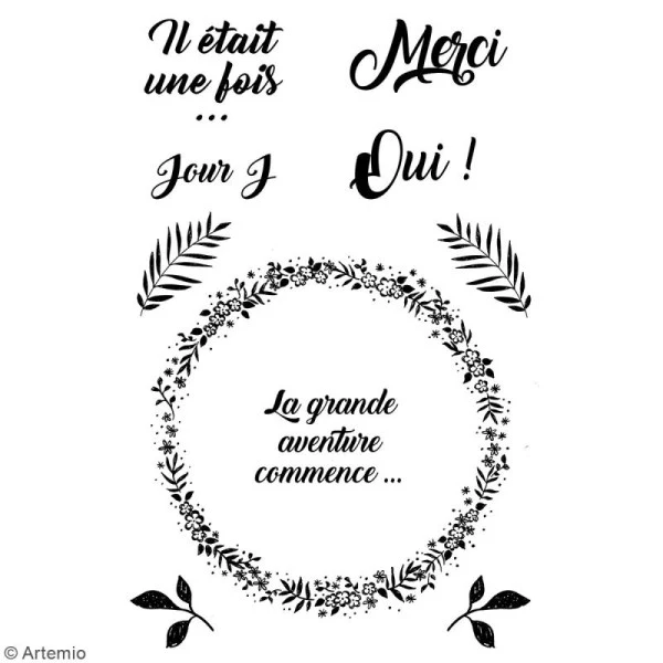 Meilleure vente ⭐ Tampon Transparent Tampon Clear Artemio - Love Mariage - 10 Pcs 👍 2 Meilleure vente ⭐ Tampon Transparent Tampon Clear Artemio - Love Mariage - 10 Pcs 👍 – Image 2