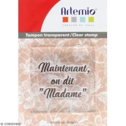 Le moins cher 🥰 Tampon Transparent Tampon Clear Artemio Avec Bloc De Positionnement - On Dit Madame 🎉