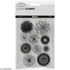 Vente flash ⭐ Creativ Company Tampon Transparent Set De Tampons Transparents - Fleurs - 10 Pcs 🔔