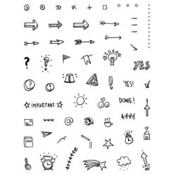 Tout neuf 💯 Draeger By Toga Tampon Transparent Tampons Transparents Icones Pour Bullet Journal - 14 X 18 Cm ⭐