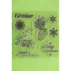 Tout neuf 😉 La Boutique D'Isacrea Tampon Transparent 8 Tampons En Silicone Transparent Motifs : Thême Hiver 🛒