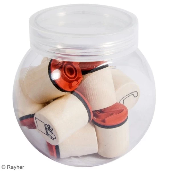 Budget 😍 Rayher Kit Tampon Kit Mini-tampons Bocal - A Faire - 10 Tampons ❤️ 2 Budget 😍 Rayher Kit Tampon Kit Mini-tampons Bocal - A Faire - 10 Tampons ❤️ – Image 2