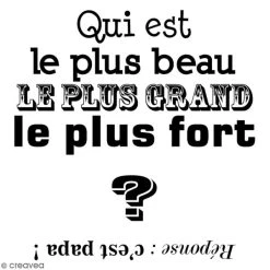 Vente flash ✨ Artemio Tampon Bois Devinette Papa - 5 X 5 Cm ❤️