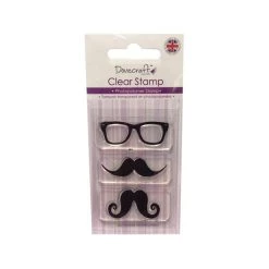 Le moins cher ✔️ Dovecraft Tampon Transparent Tampons Transparents "Moustache Et Lunettes" 🛒