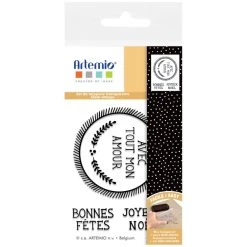 Acheter 🌟 Artemio Tampon Noël Tampons Transparents - Couronne De Noël - 7 X 9 Cm - 4 Pcs 🎉