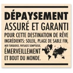 Bon marché ⌛ Tampon Bois KESI'ART Dépaysement 😉