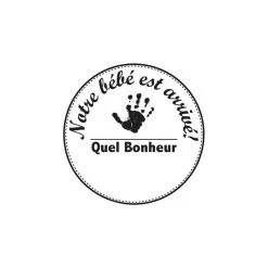 Promo 🎁 Tampon Bois BUTTERER Notre Bébé Est Arrivé 🧨