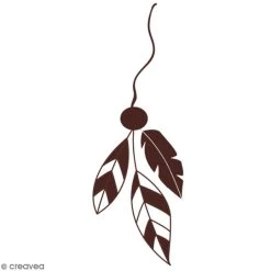 Promo 🥰 Graine Créative Tampon Bois Tampon En Bois - Suspension Plumes - 8 X 4,5 Cm 😉