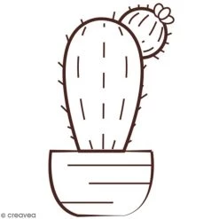 Grosses soldes ✨ Graine Créative Tampon Bois Tampon En Bois - Cactus - 6,2 X 4,4 Cm 🔥
