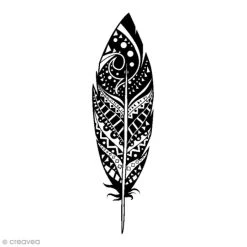 Offres 🛒 Artemio Tampon Bois Plume Déco - 2,6 X 7,5 Cm 👍