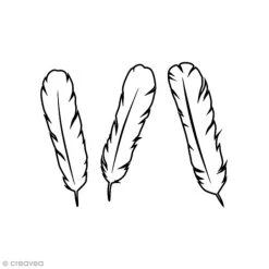 Meilleur prix 😉 Artemio Tampon Bois - Trio Plumes - 4,4 X 3,4 Cm 🌟