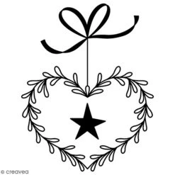 Offres ✨ Tampon Bois Artemio - Coeur & étoile - 5,5 X 3,5 Cm ❤️