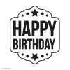 Acheter 😀 Artemio Tampon Transparent Kit Tampon Clear Et Bloc Acrylique - Happy 🎂 Birthday - 3,5 Cm 🤩