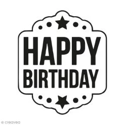 Acheter 😀 Artemio Tampon Transparent Kit Tampon Clear Et Bloc Acrylique - Happy 🎂 Birthday - 3,5 Cm 🤩