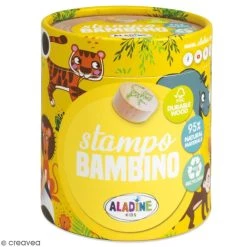 Meilleure vente 🎉 Aladine Tampon Enfant Kit De Tampons Bois Stampo Bambino - Savane - 8 Pcs 🌟