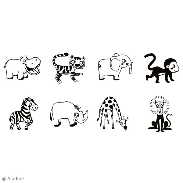 Meilleure vente 🎉 Aladine Tampon Enfant Kit De Tampons Bois Stampo Bambino - Savane - 8 Pcs 🌟 2 Meilleure vente 🎉 Aladine Tampon Enfant Kit De Tampons Bois Stampo Bambino - Savane - 8 Pcs 🌟 – Image 2