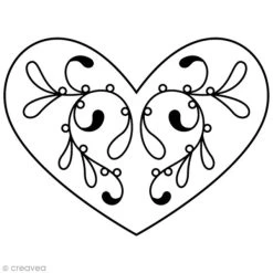 Offres 🎁 Tampon Bois Artemio - Coeur élégant - 4,5 X 3,7 Cm 🛒