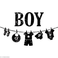 Vente flash 😉 Artemio Tampon Bois Vintage - Boy - 6,5 X 3,5 Cm 🌟