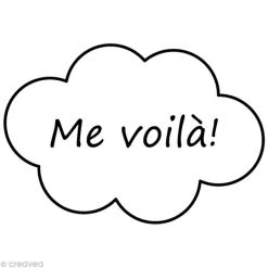 Grosses soldes ✨ Artemio Tampon Bois Tampon Texte - Me Voilà - 3,5 X 2,5 Cm 😍