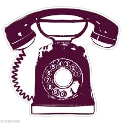 Sortie ⌛ Aladine Tampon Bois Stampo'maxi Cut Téléphone 11,2 X 12 Cm 🧨