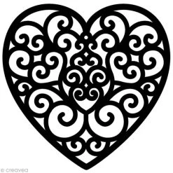 Acheter 😀 Artemio Tampon Bois Tampon Noël - Coeur Volute - 7,5 X 7,5 Cm 🔔