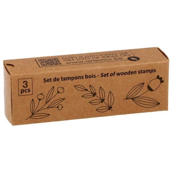 Tout neuf 🔥 Artemio Tampon Bois Set De Tampons Bois - Splendid ❄ Christmas - Feuillage - 3 Pcs ✨ 3 Tout neuf 🔥 Artemio Tampon Bois Set De Tampons Bois - Splendid ❄ Christmas - Feuillage - 3 Pcs ✨ – Image 3