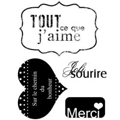 Meilleure affaire 👍 Artemio Tampon Transparent Tampon Cristal J'aime - Set De 4 Tampons 😀