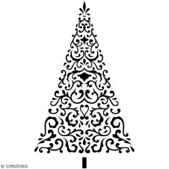 Remise 👍 Tampon Bois Artemio Barok - Sapin De Noël - 6 X 8,7 Cm 👍