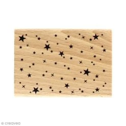 De gros 💯 Florilèges Design Tampon Bois Ciel étoilé - 5 X 7 Cm 🥰