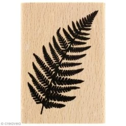 Nouveau 🤩 Florilèges Design Tampon Bois Gypsy Forest - Fougère - 50 X 70 Mm 🤩