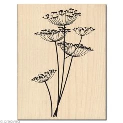 Meilleure vente ⌛ Florilèges Design Tampon Bois Tampon Nature - Fleurs Légères ⌛