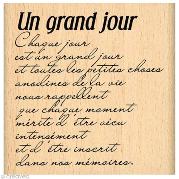 Meilleur prix ⌛ Florilèges Design Tampon Bois Tampon Texte - Un Grand Jour - 7 X 7 Cm 🎁 1 Meilleur prix ⌛ Florilèges Design Tampon Bois Tampon Texte - Un Grand Jour - 7 X 7 Cm 🎁